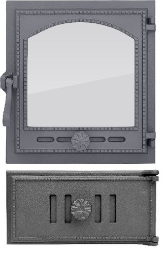 Gusseisen kachelofen set - gusseisen,